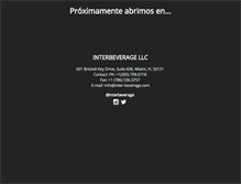 Tablet Screenshot of inter-beverage.com
